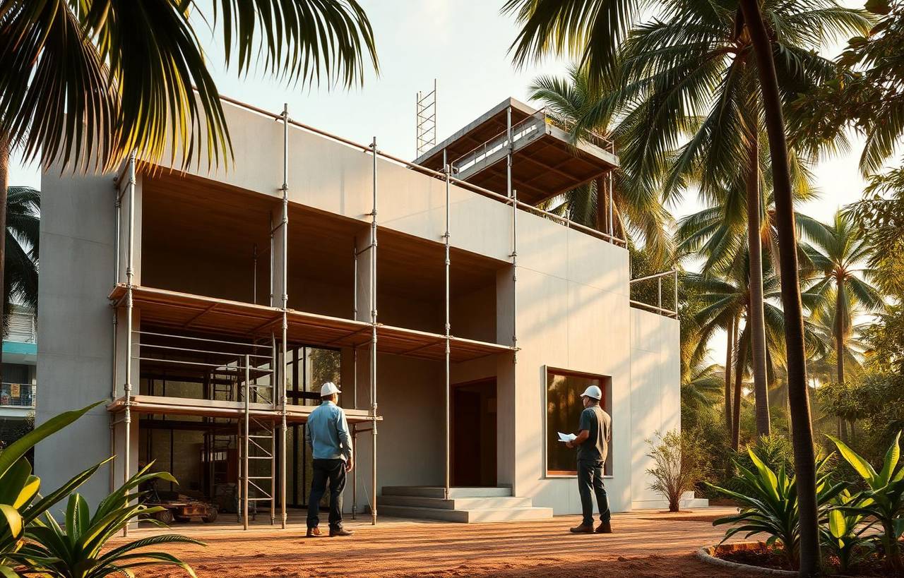 Bengaluru villa under construction